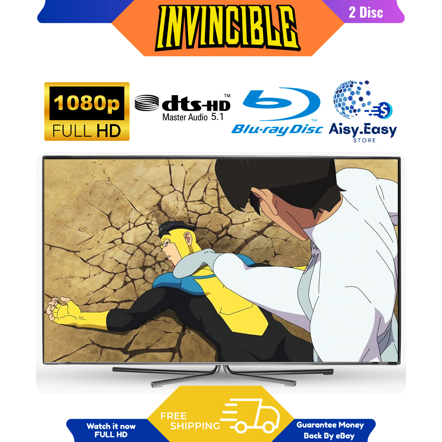 Invincible Complete Season 1-3 (2025) Animation 6-Discs Region Free Blu Ray