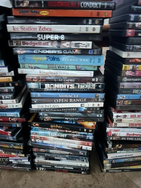 Lot over 100 DVDs movies bulk CHEAP Wholesale lot w Cases SciFi Kids western++