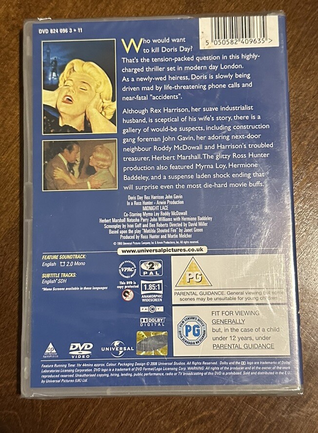 Midnight Lace [ NON-USA FORMAT, PAL, Reg.2 Import – United Kingdom ] Doris Day