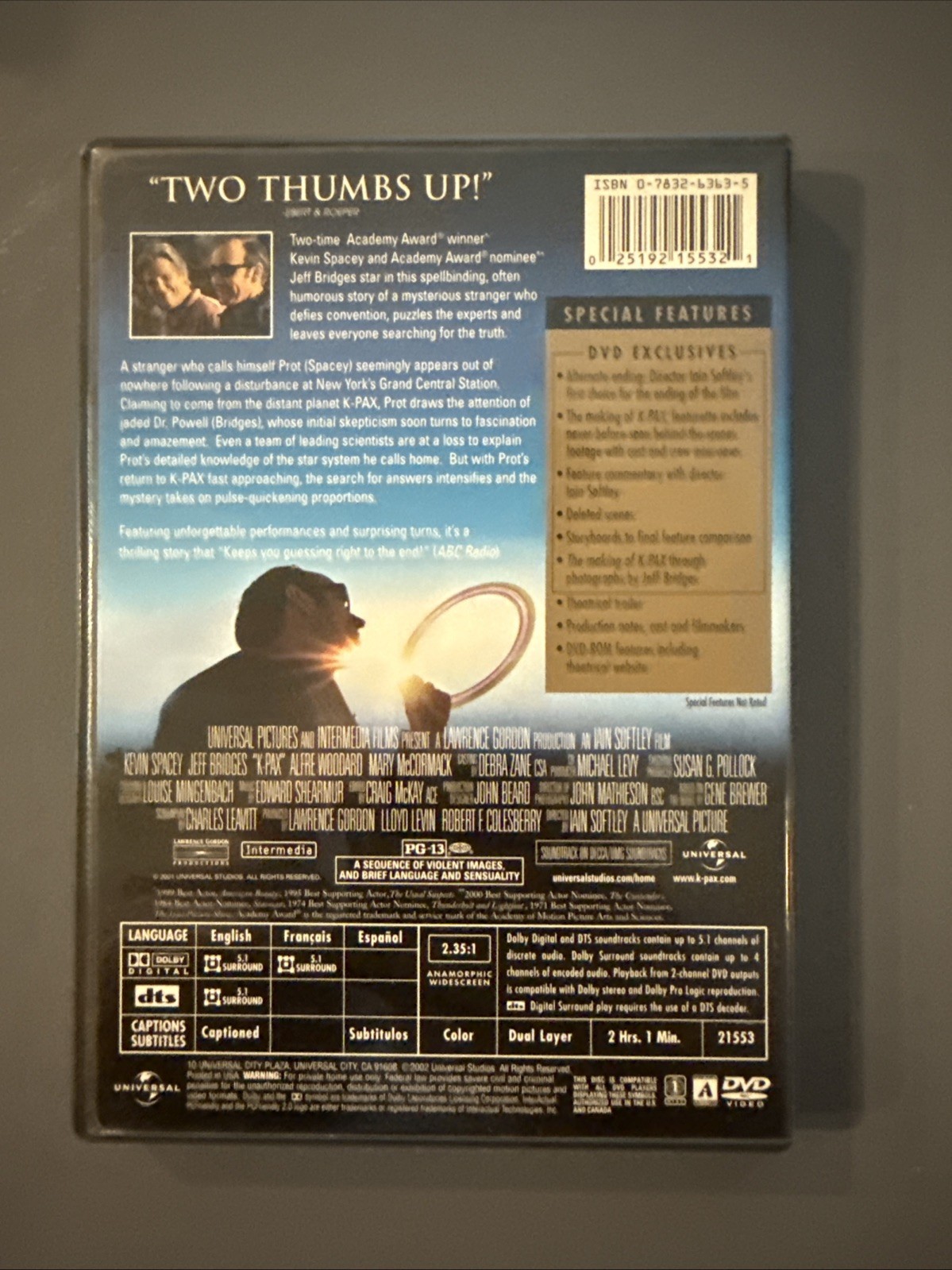 K-Pax (DVD, 2001)