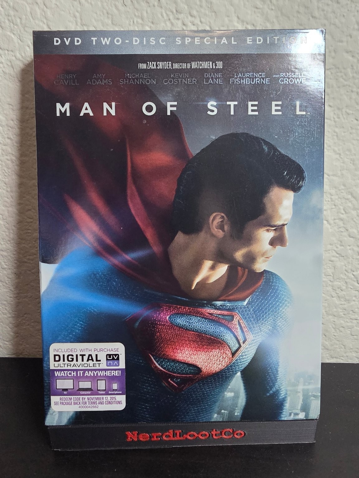 Man of Steel DVD 2013 Special Edition Henry Cavill Zack Snyder 2-Disc Digital UV