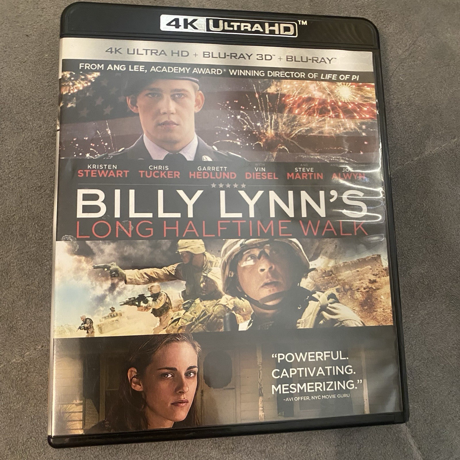 Billy Lynn’s Long Halftime Walk 4k, 3D Blu Ray UHD ‘16 War Ang Lee Academy Award