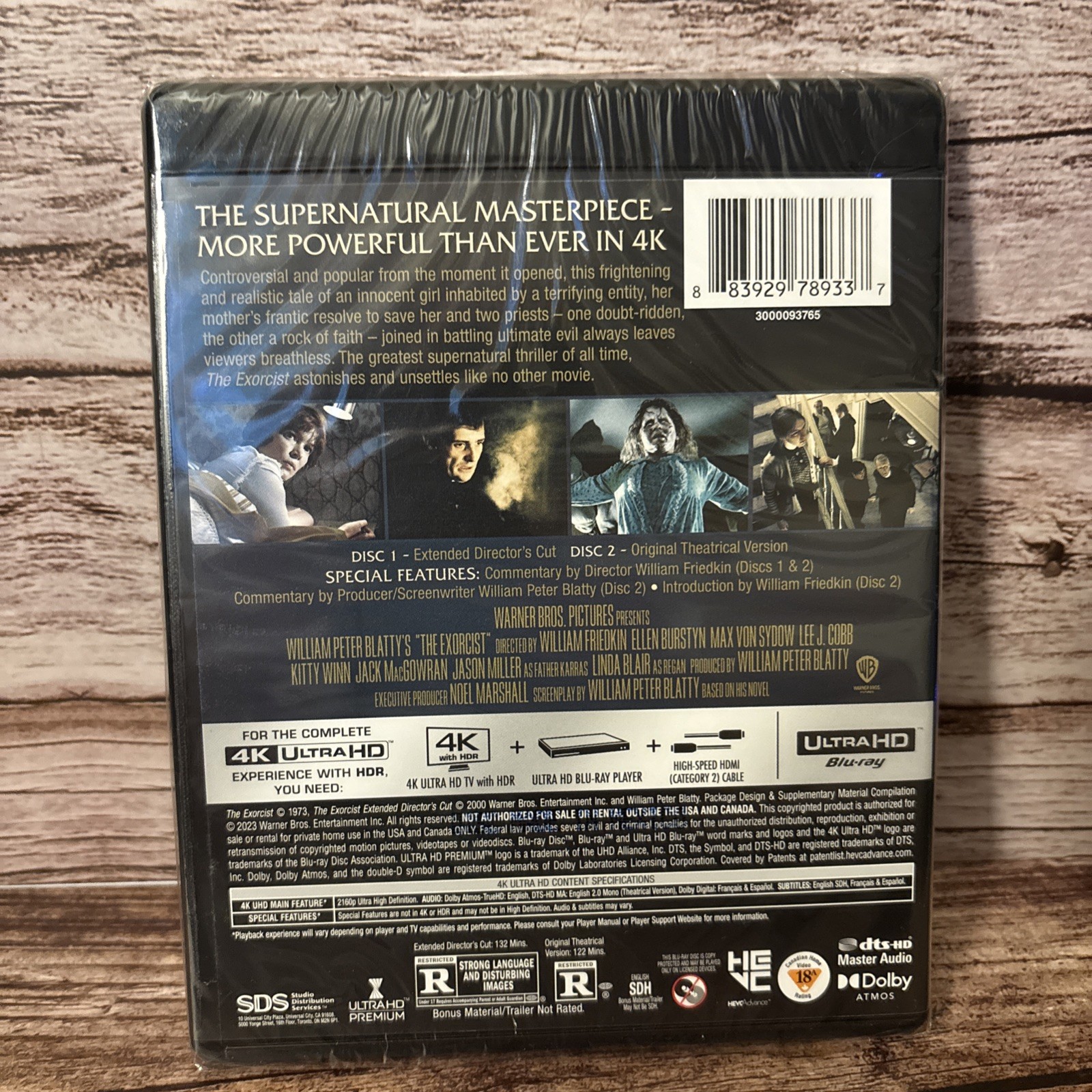 The Exorcist – Theatrical & Extended Director’s Cut 4K UHD Blu-ray,No Slipcover