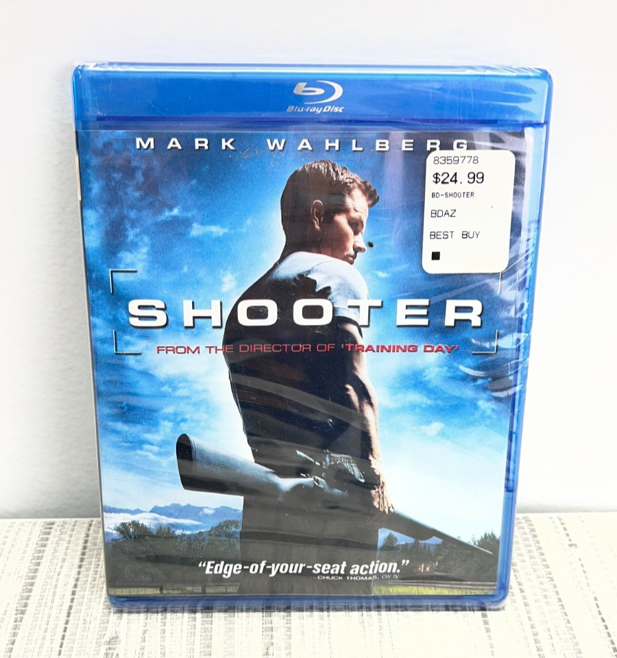 Shooter Blu-ray Mark Wahlberg Antoine Fuqua Action Thriller NEW SEALED 2007