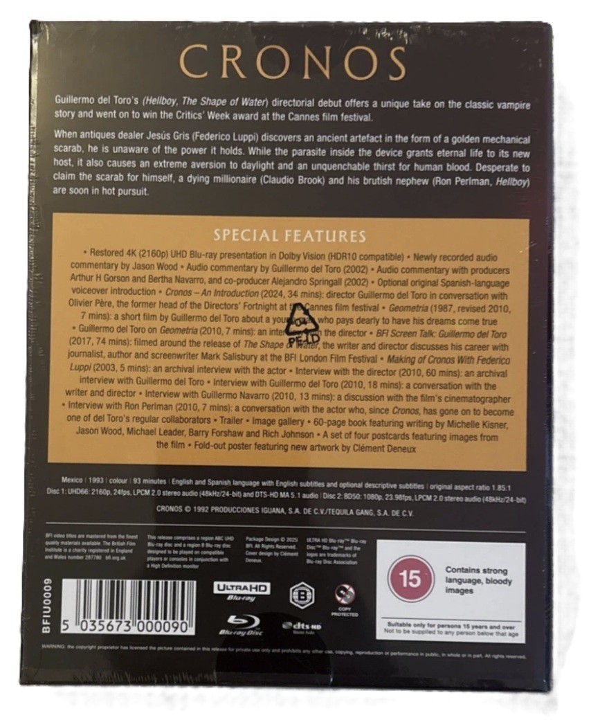 CRONOS (1992) 4K UHD Blu-Ray Limited Edition NEW (4K disc is USA Compatible)