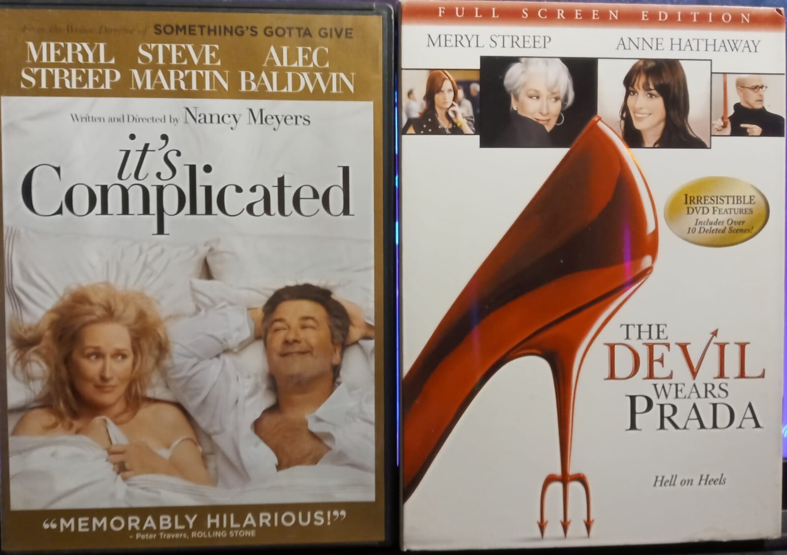 PREVIOUSLY VIEWED 2 MERYL STREEP DVDS – IT’S C0MPLICATED & THE DEVIL WEARS PRADA