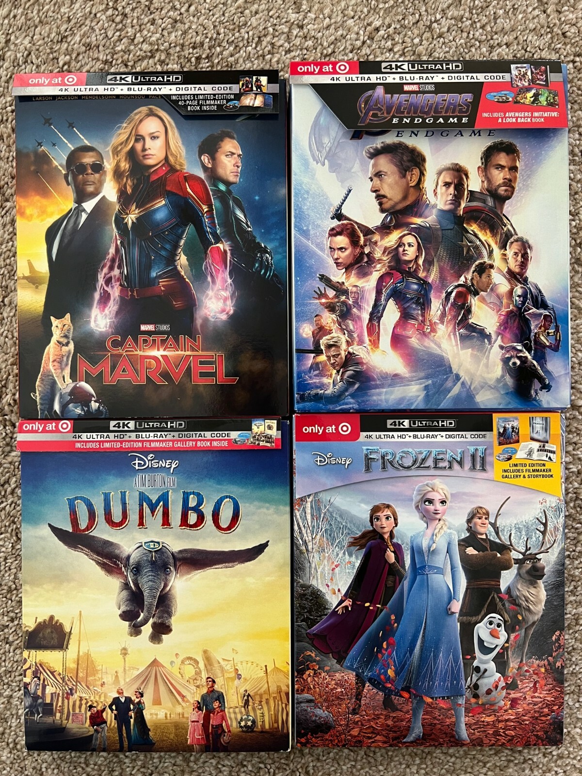 Disney/Marvel 4K Movie Lot BUYER CHOOSES ANY TITLE(S) w/ TARGET CASE! SEE INFO