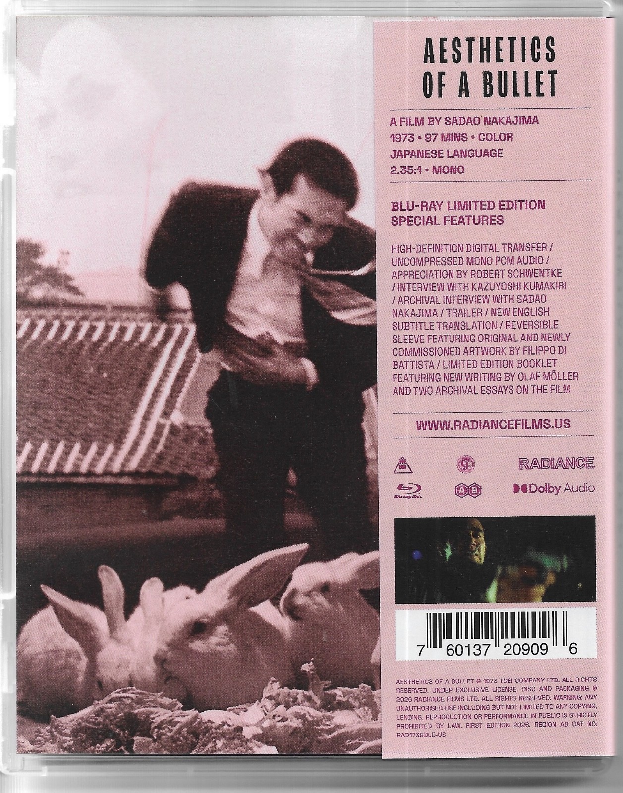 Aesthetics Of A Bullet Radiance Ltd Ed. Blu-Ray + Booklet Reversible Insert