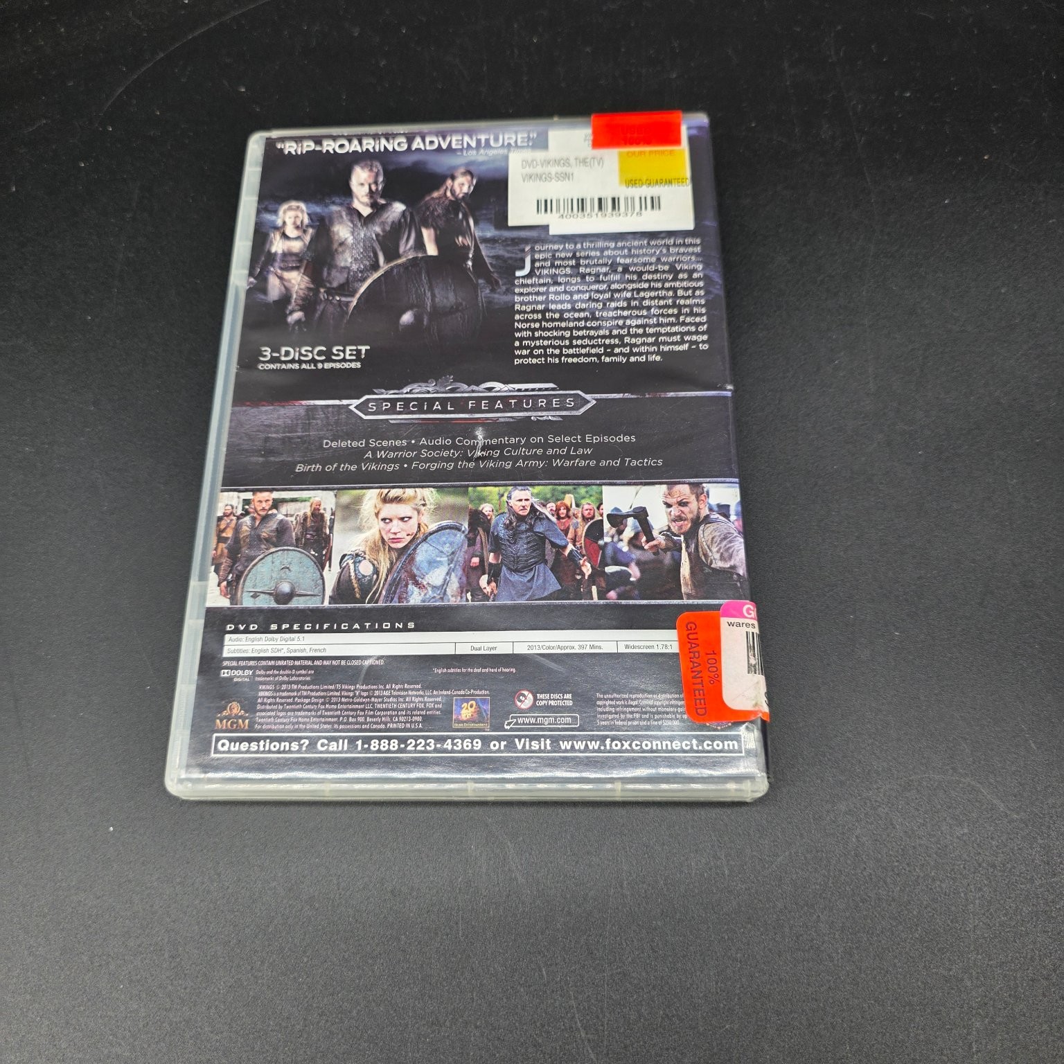 Vikings: The Complete First Season DVD 2013 Travis Fimmel History Channel TV-MA