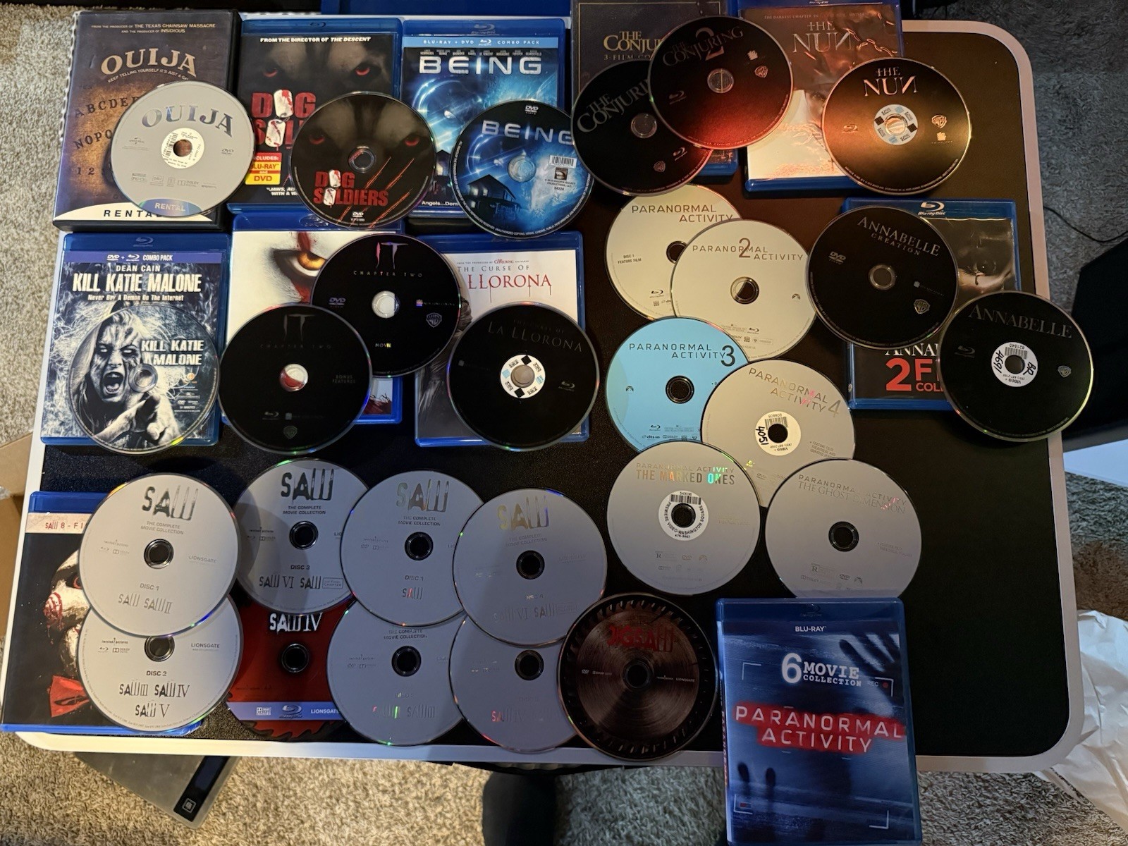 HORROR DVD & BLU RAY LOT of 23 Paranormal Activity Annabelle IT READ DESCRIPTION