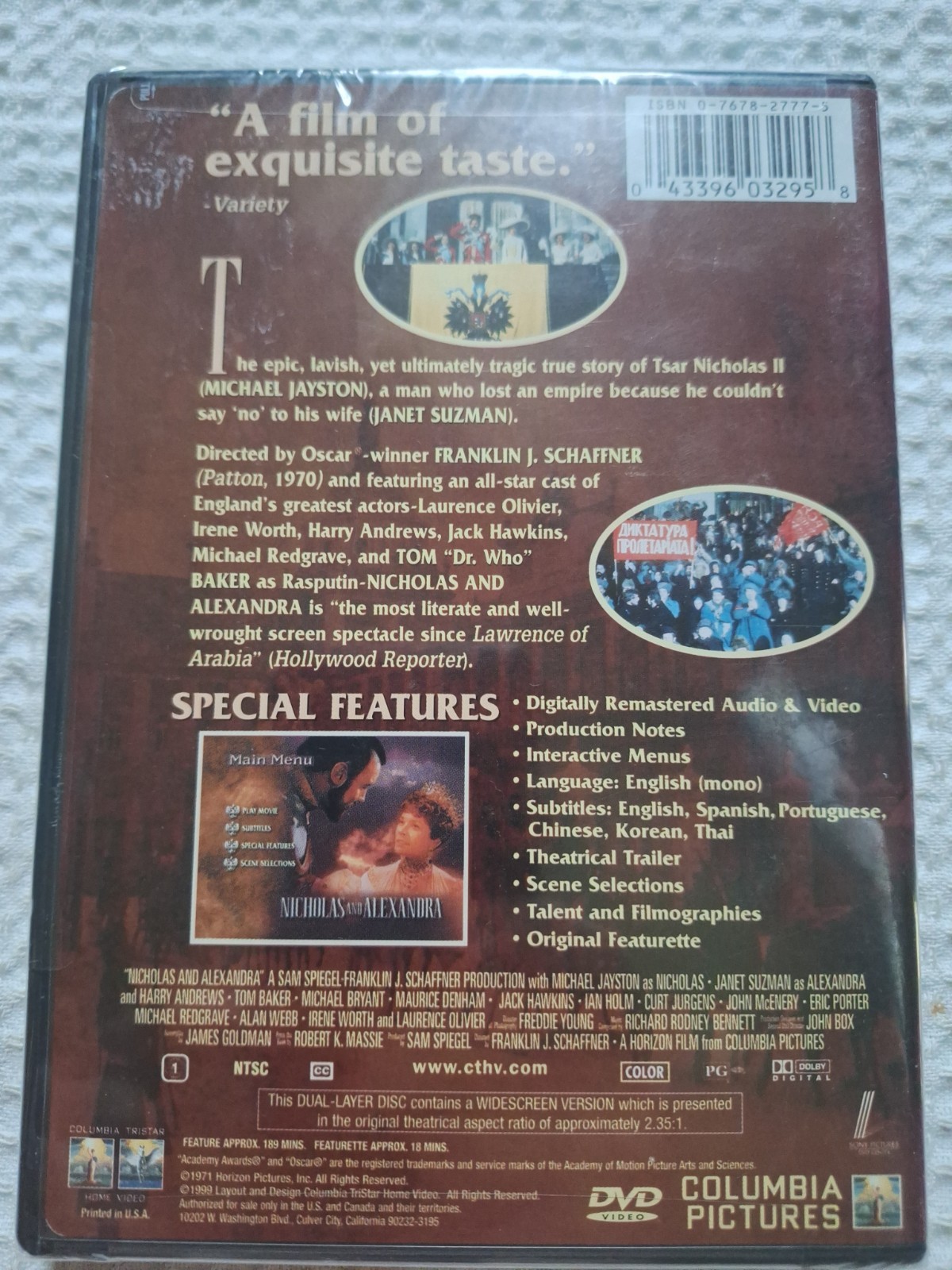 Nicholas and Alexandra (DVD 1999, W/S) Michael Jayston/Janet Suzman NEW F-Ship