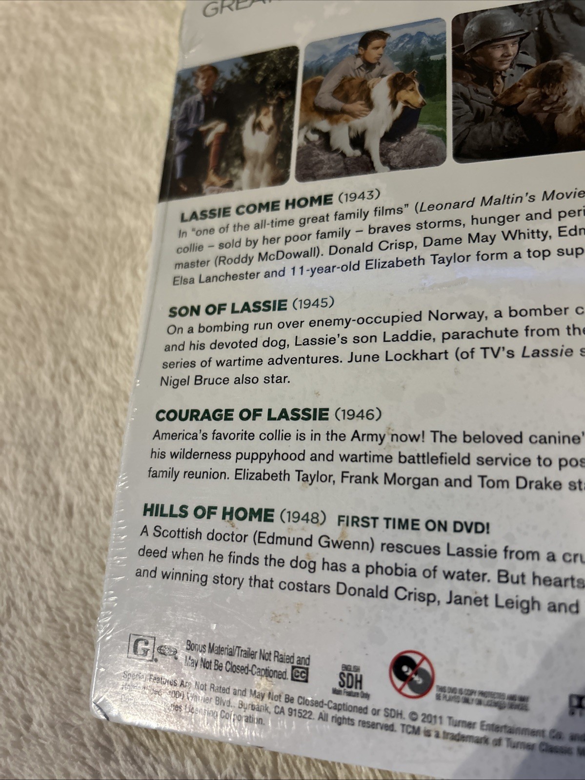 LASSIE 4-Film (sealed) 2-Disc DVD Set ~ TCM Greatest Classic Collection 2011 NEW