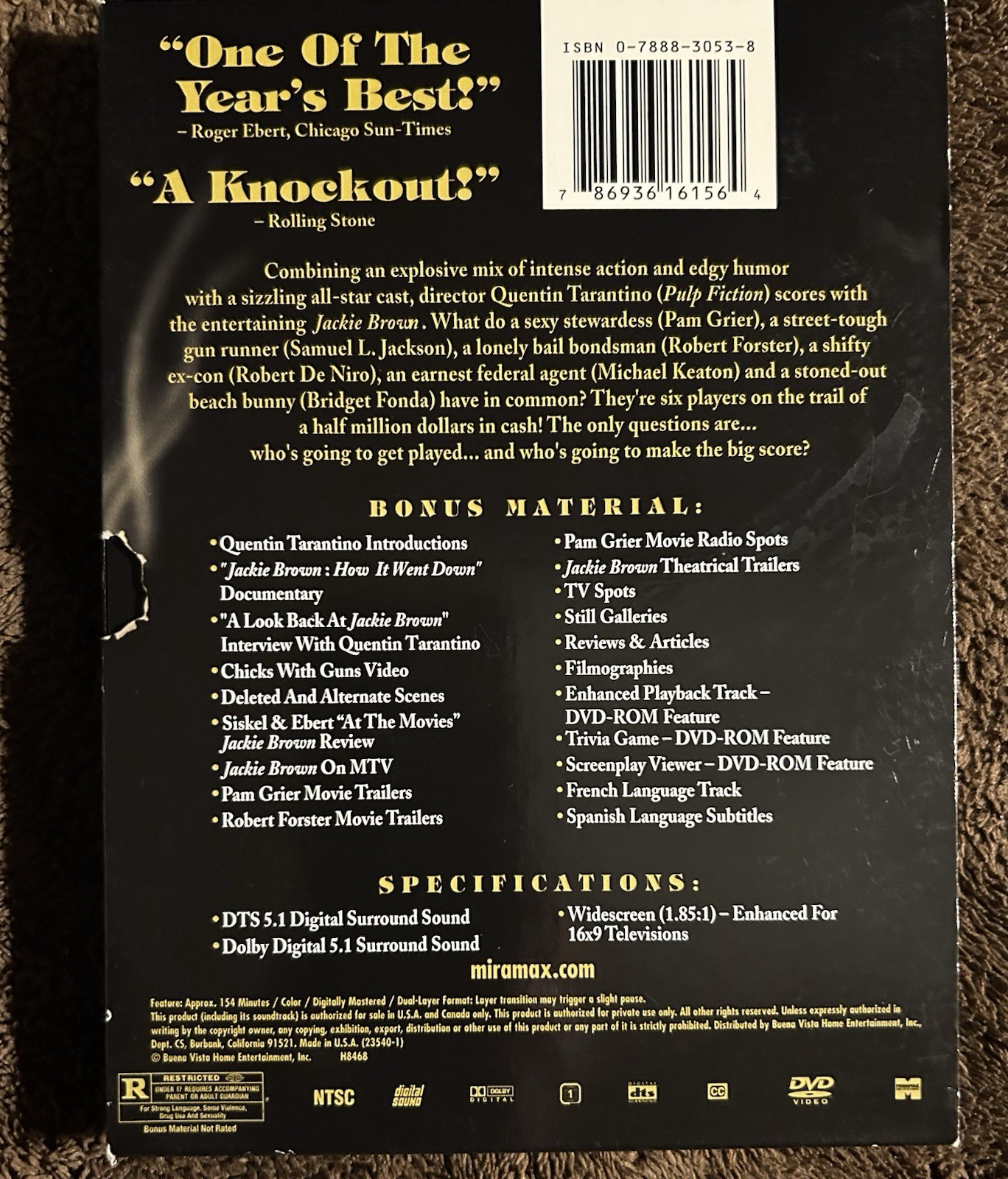 Tarantino DVD Set 🎥 Pulp Fiction / Jackie Brown / Reservoir Dogs / Death Proof