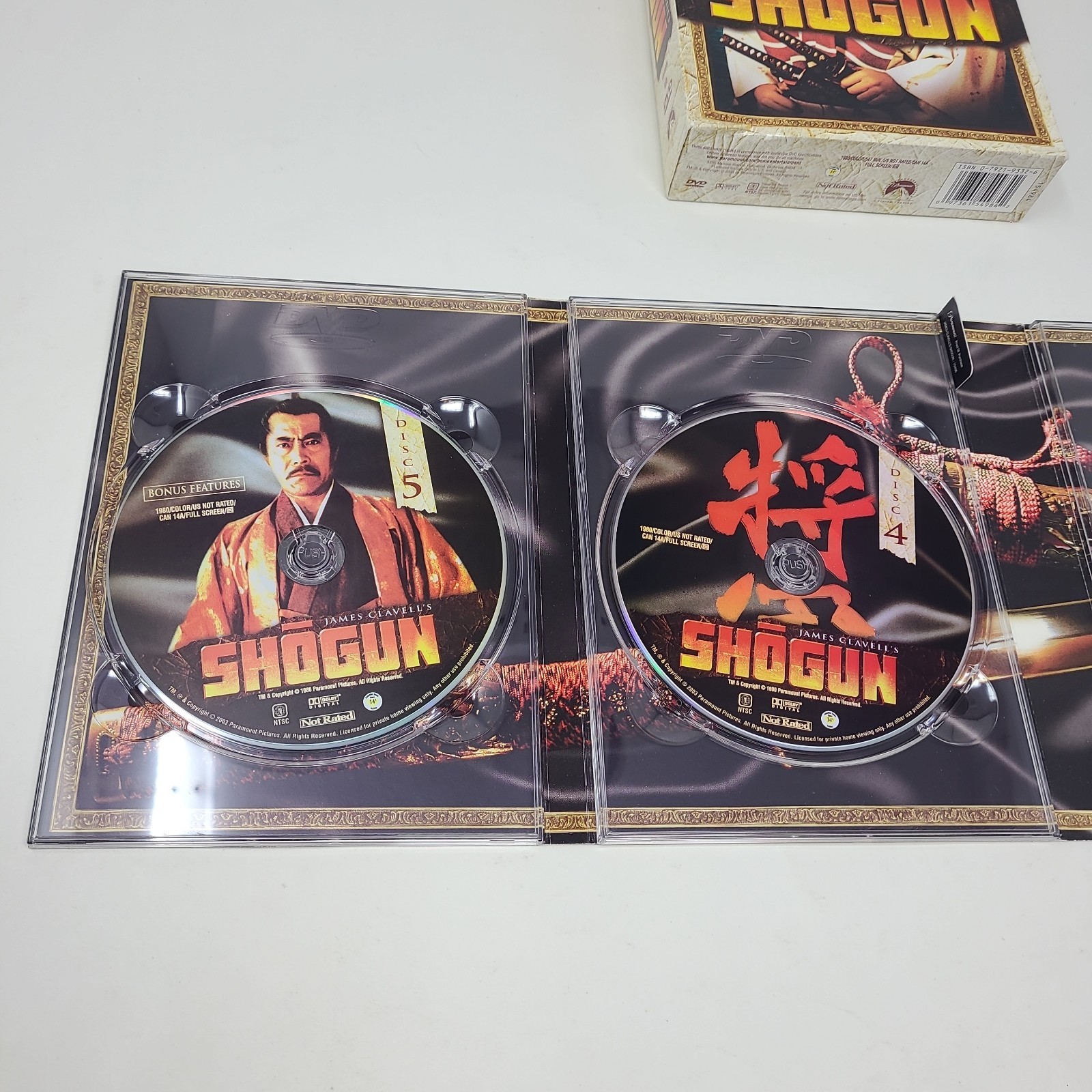James Clavell’s Shogun TV Mini Series 5-Disc DVD Set 1980 OOP