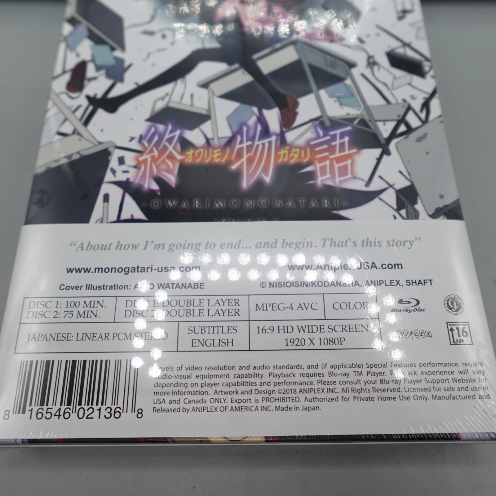 Owarimonogatari Aniplex USA Blu-ray Volume 1 2 3 set Limited Edition sealed lot