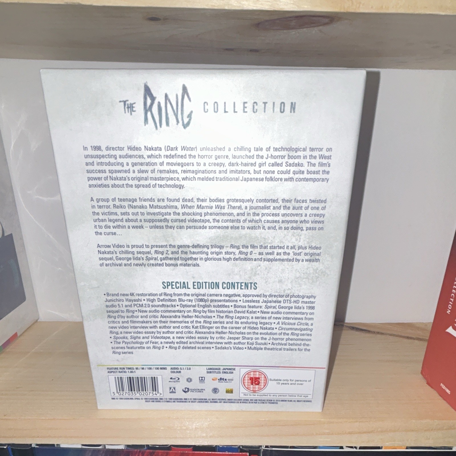 Arrow Video The Ring Collection Blu-ray Special Edition Slipcase JP w/Eng REG B