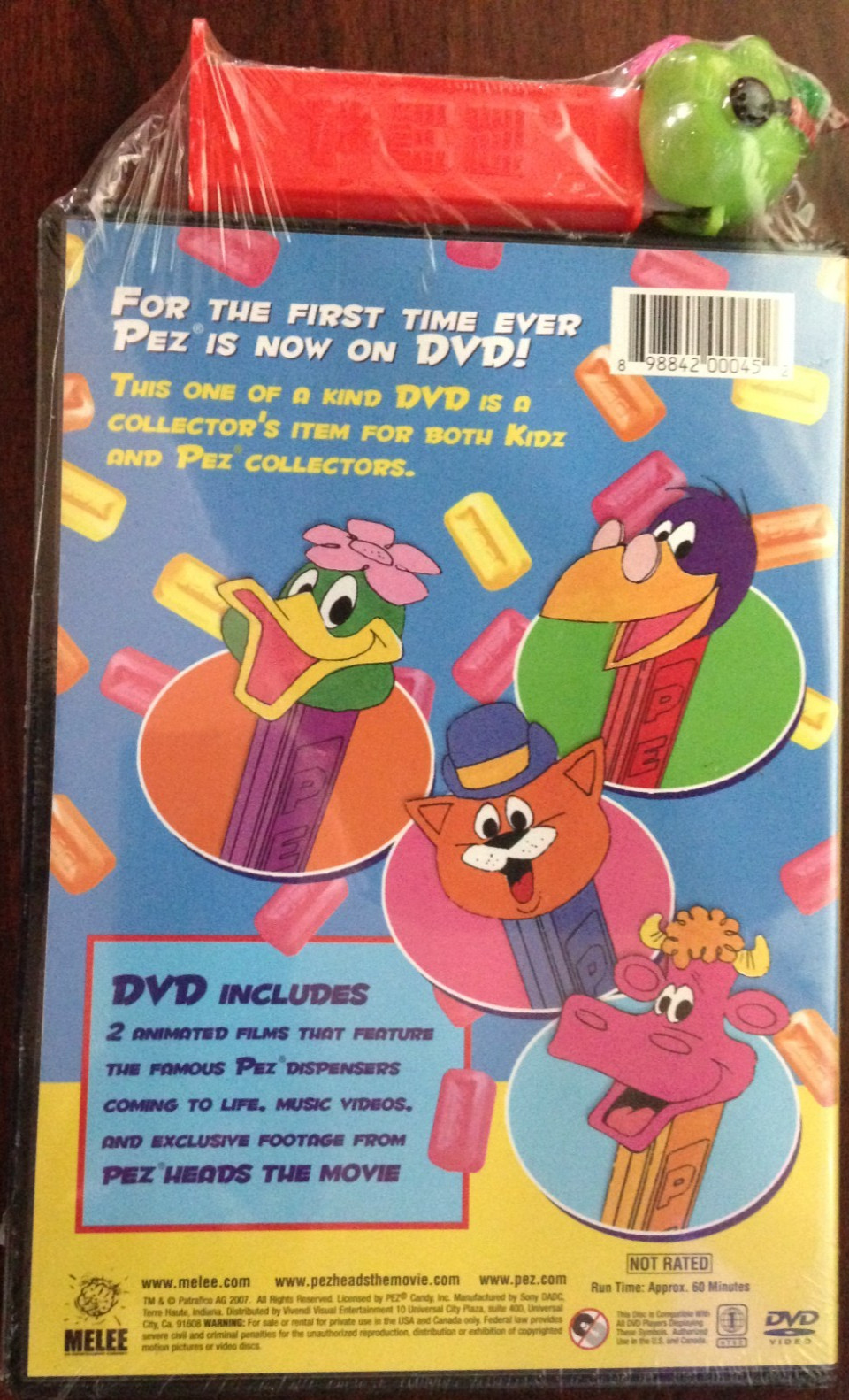 Pez (DVD, 2008) New, PEZ Dispenser, and Candy (Candy Made in 2007, Do NOT Eat)