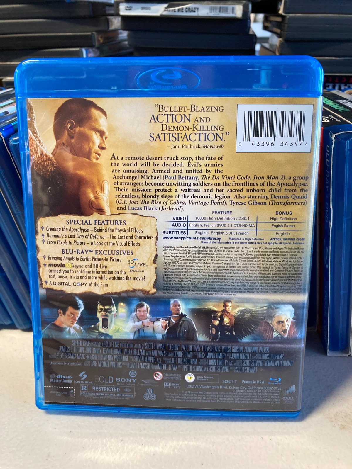 Legion (Blu-ray Disc, 2010, 2-Disc Set) LIKE NEW