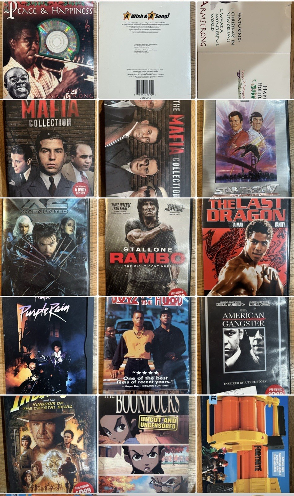 DVD & CD Movie/Music Lot – Multiple Titles – Used, Working Condition