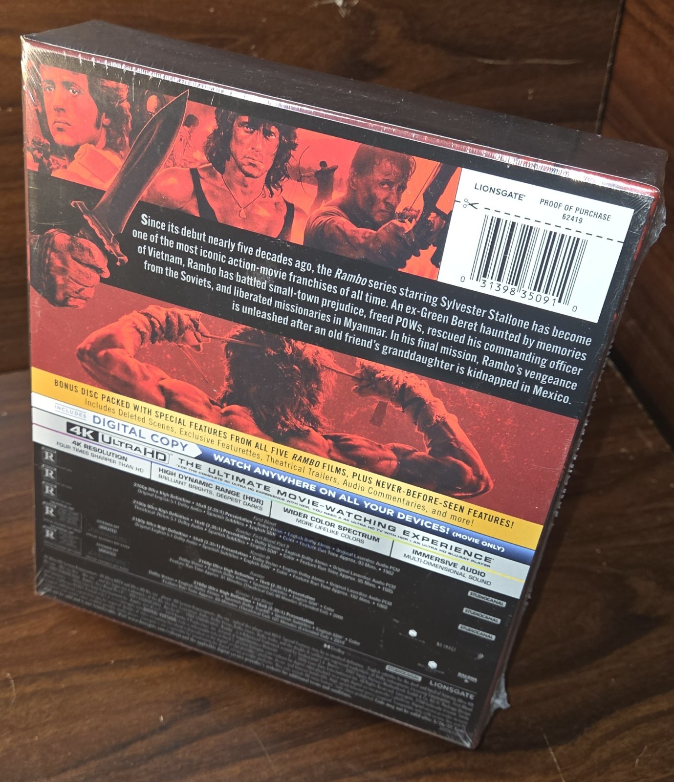 Rambo: The Complete Collection 1-5 (DigiPack) (4K)-NEW (Sealed)-Free Box Shippin