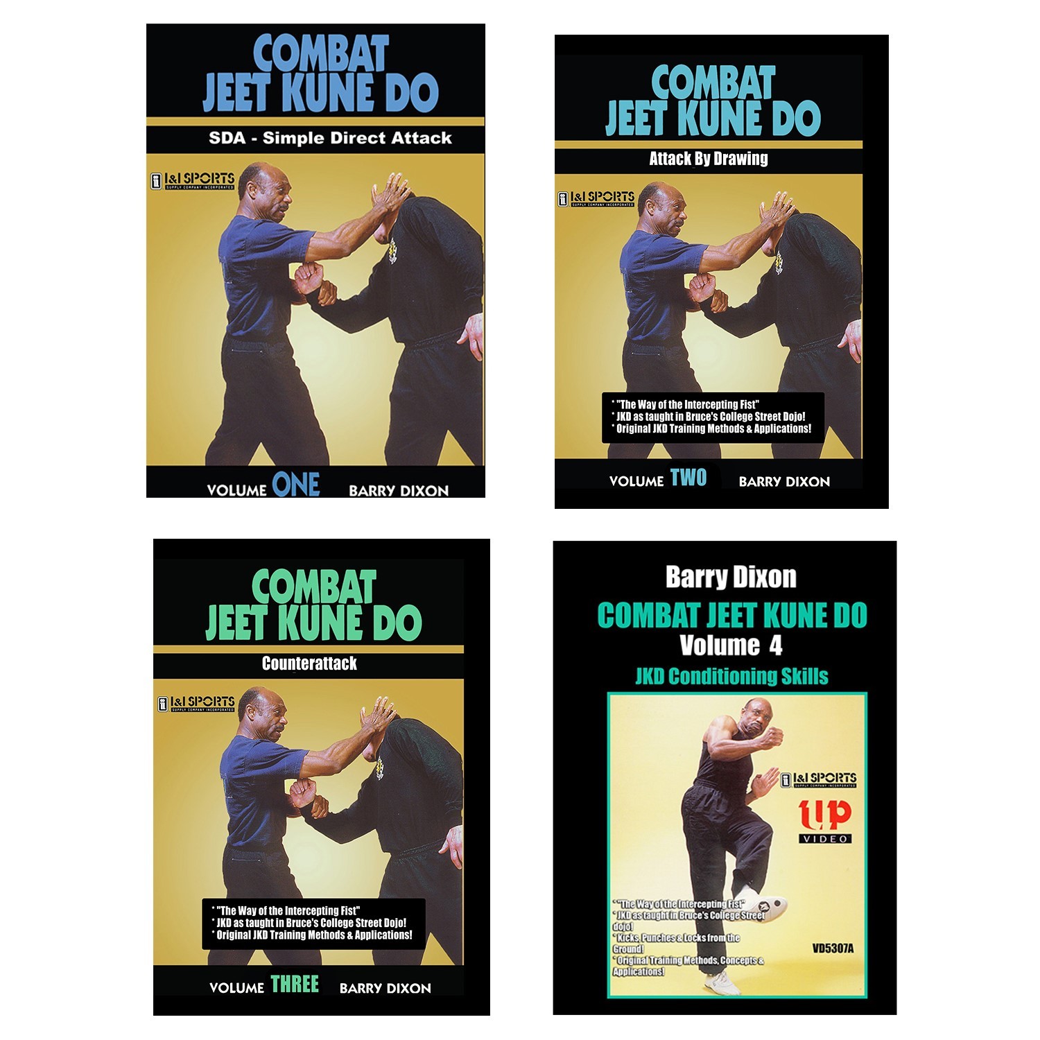 4 DVD SET Combat Jeet Kune Do – Barry Dixon, Bruce’s Original JKD Concepts