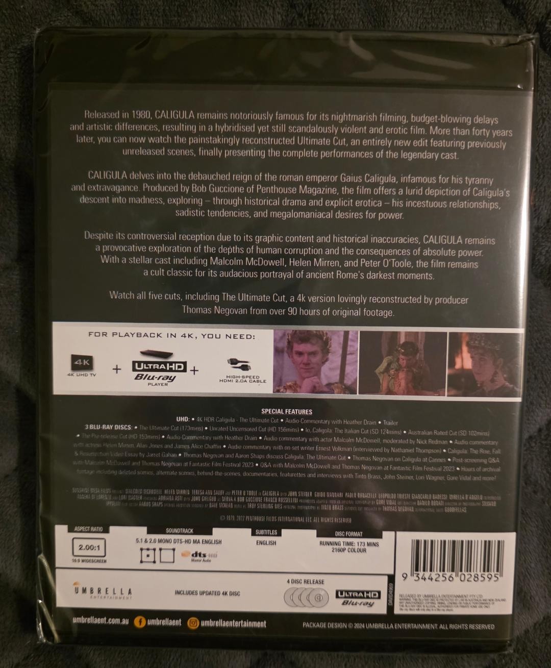 Caligula: the Ultimate Cut (Ultra HD + Blu-ray) BRAND NEW