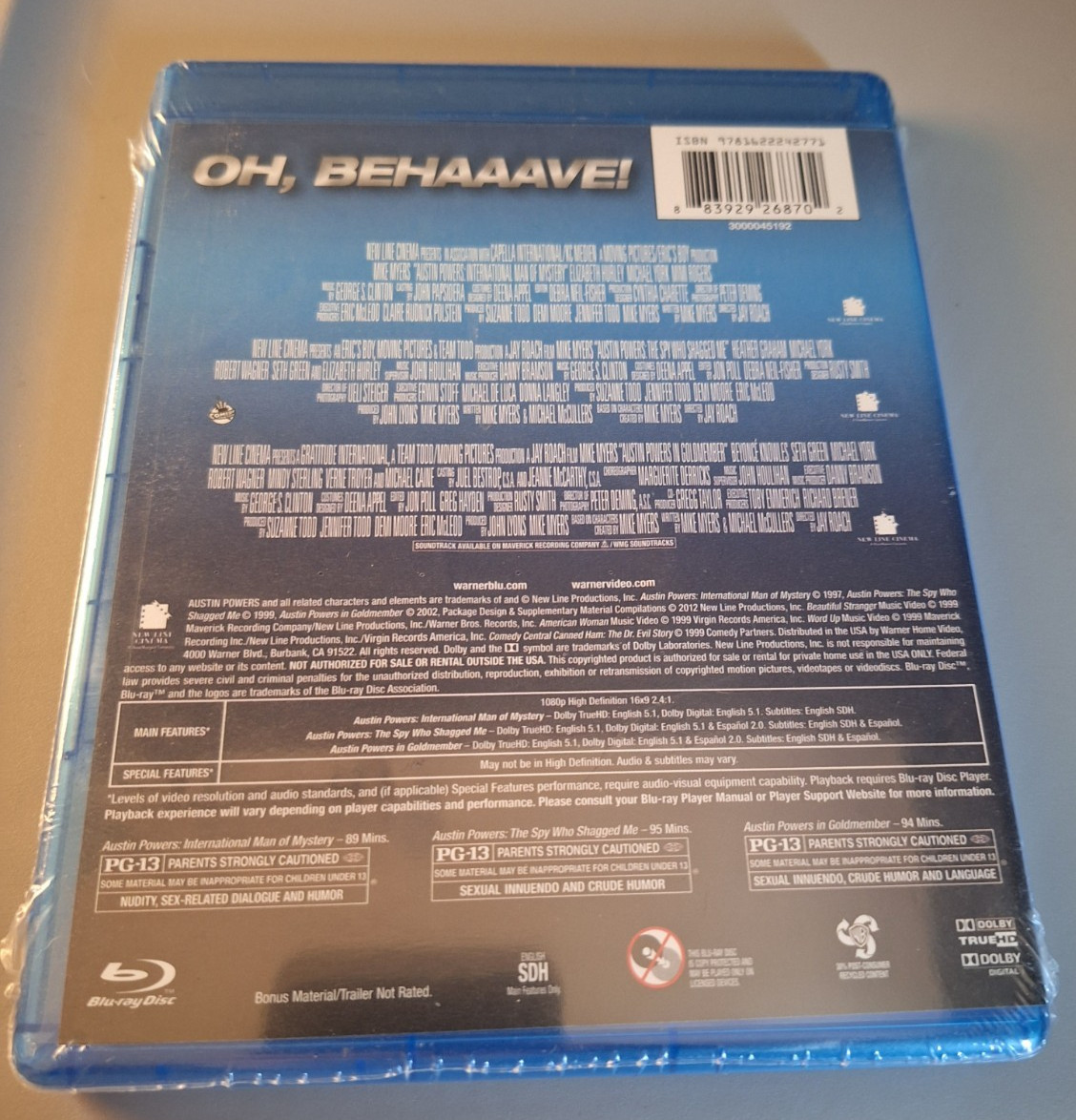 Austin Powers 1-3 Triple Feature Blu-ray Mike Myers Comedy NEW!