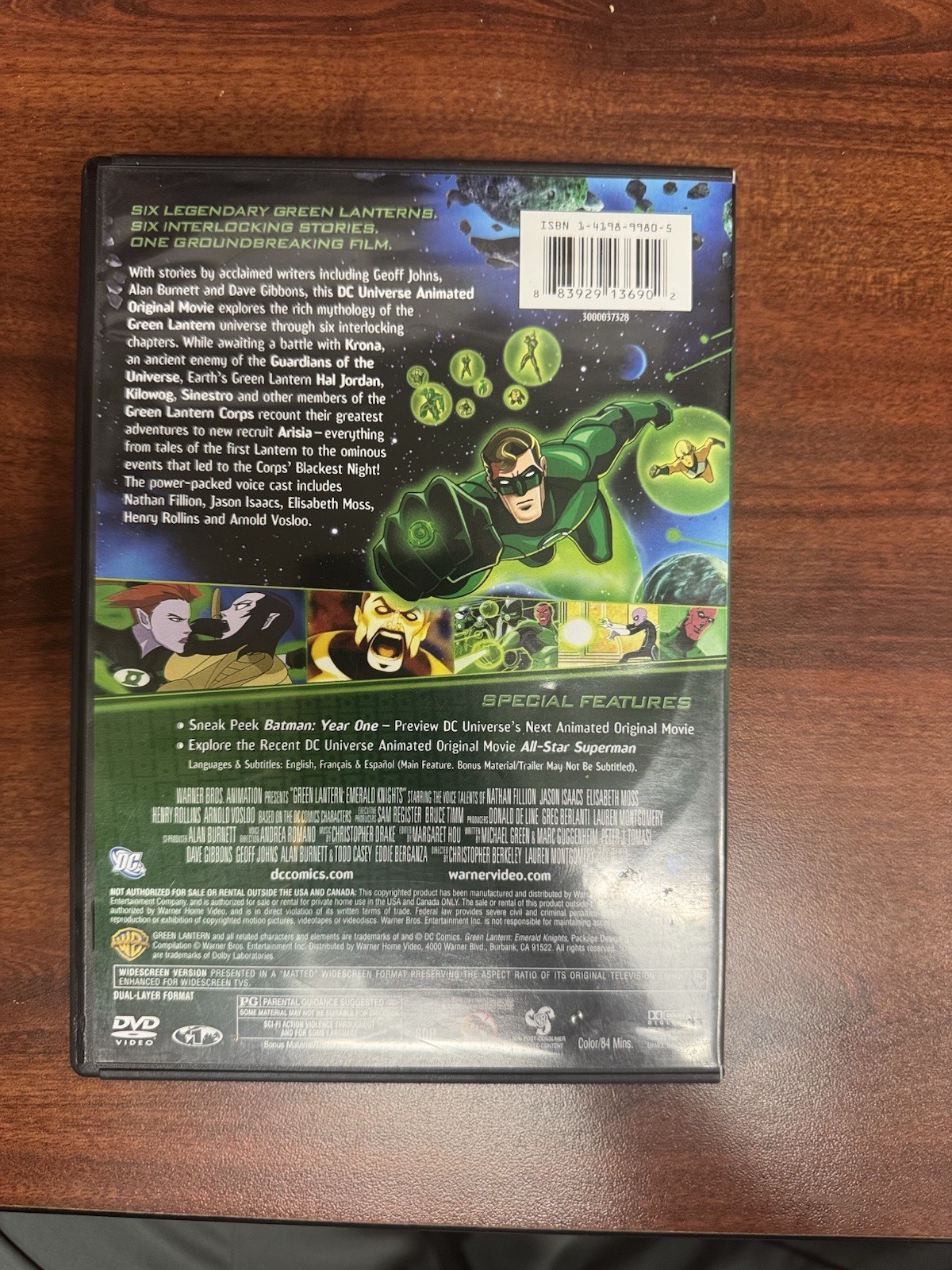 Warner Green Lantern: Emerald Knights DVD Widescreen Subtitles PG 84 Min