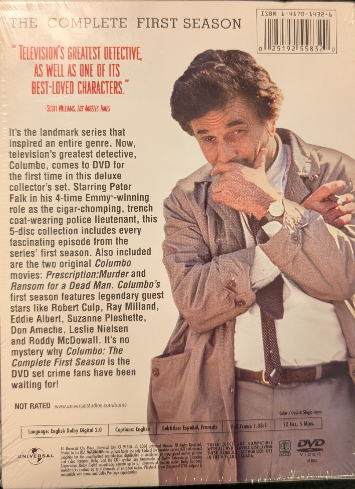 Columbo Complete First Season 1 DVD Box Set New Sealed Peter Falk Crime Mystery
