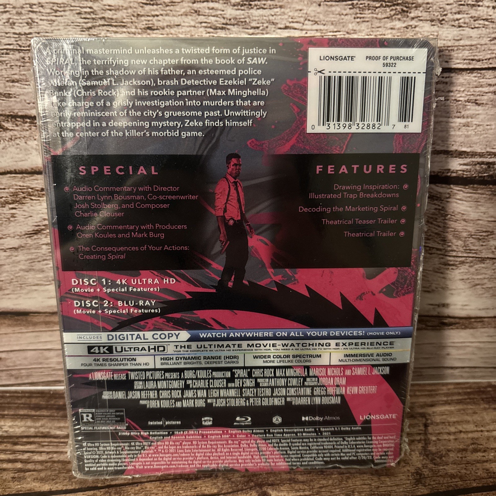 Spiral: From The Book Of Saw Best Buy (4K UHD + Blu-Ray) Loose Disc Inside