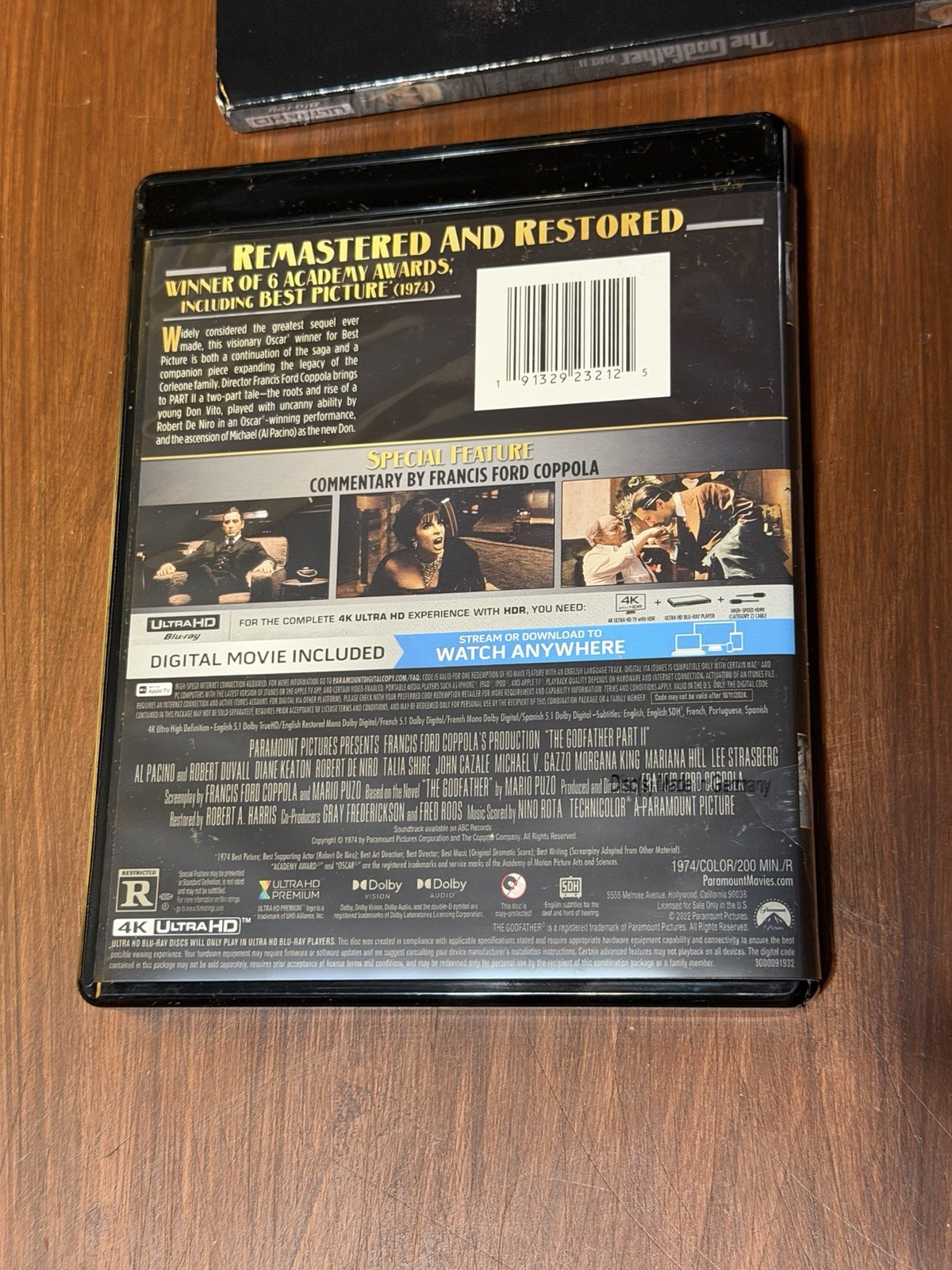 The Godfather, Part II [4k UHD] Like New. With Slipcover. Ships in Box!