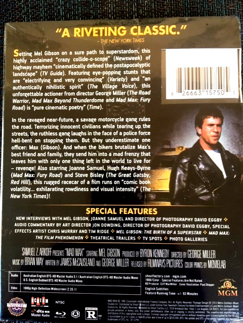George Miller’s MAD MAX-1979 (Scream Factory Collector’s Blu-Ray) W/ OOP Slip