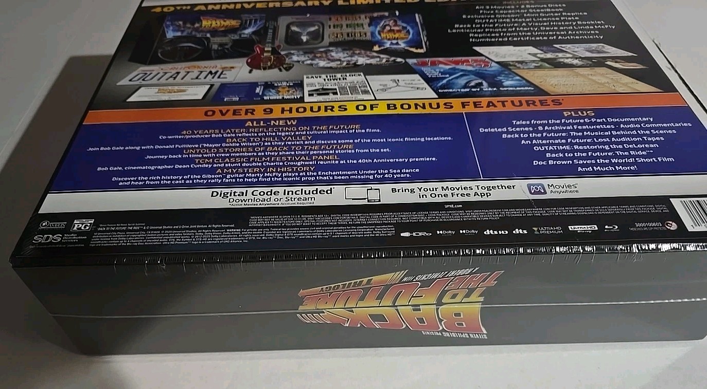 Back to the Future 40th Anniversary 4K+Digital Trilogy Steelbook Giftset IN HAND
