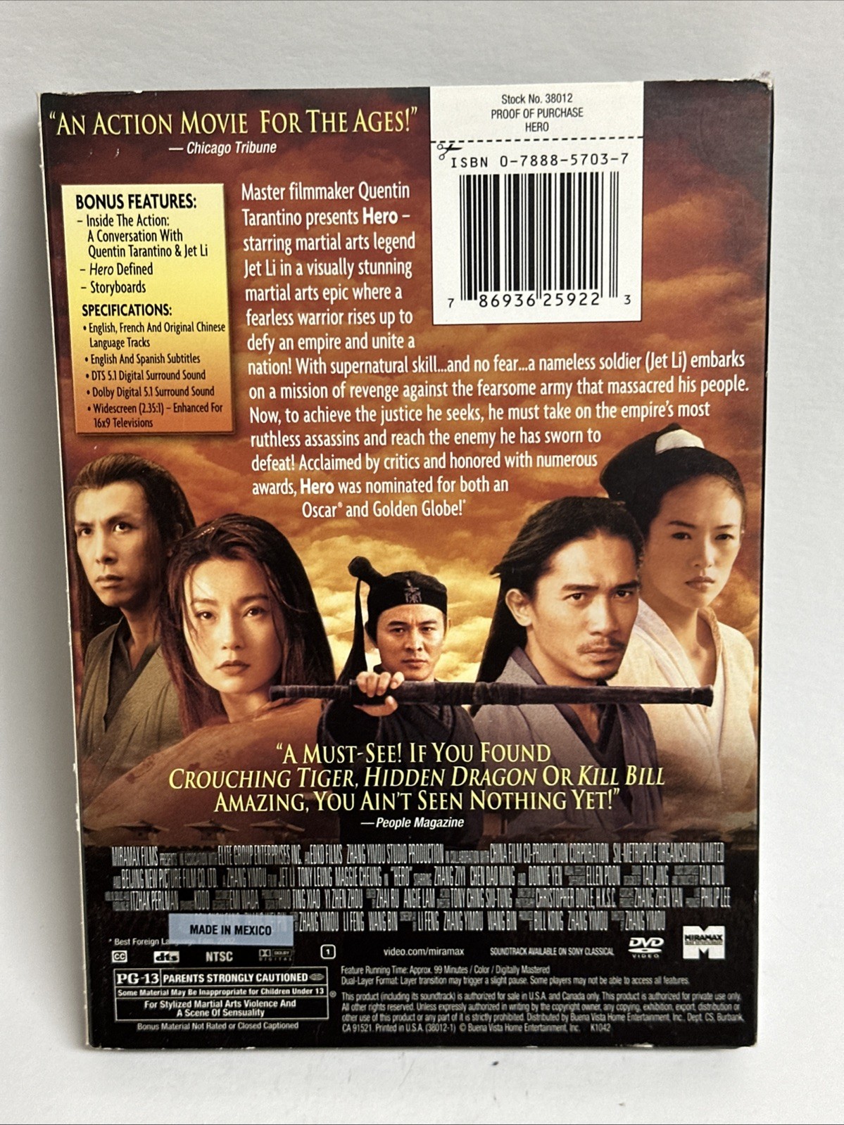 Hero – DVD – VERY GOOD