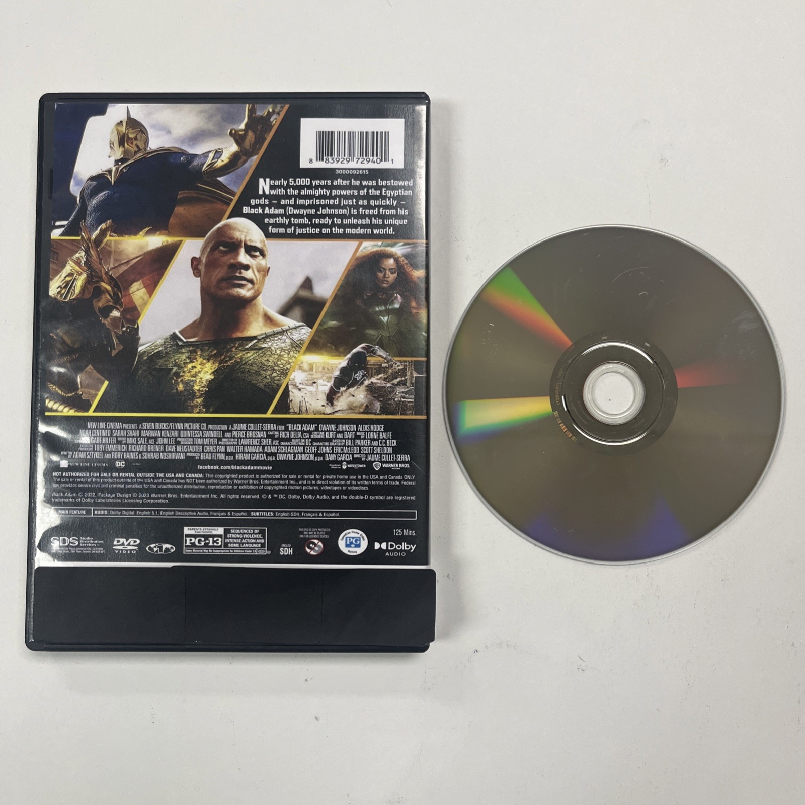 Black Adam (DVD, 2022) Dwayne JohnsonA