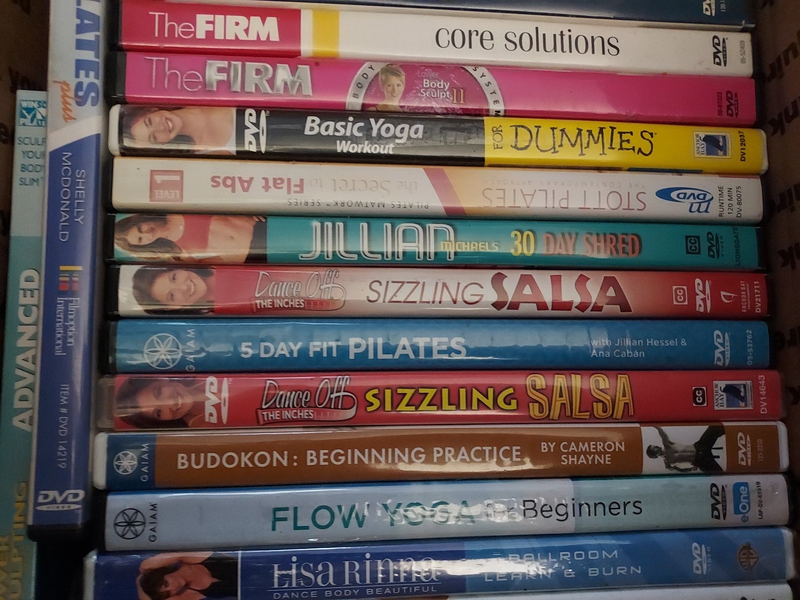 Lot Of 20 Good Used DVDs Personal Collection Of Workout And Fitness – T8#343