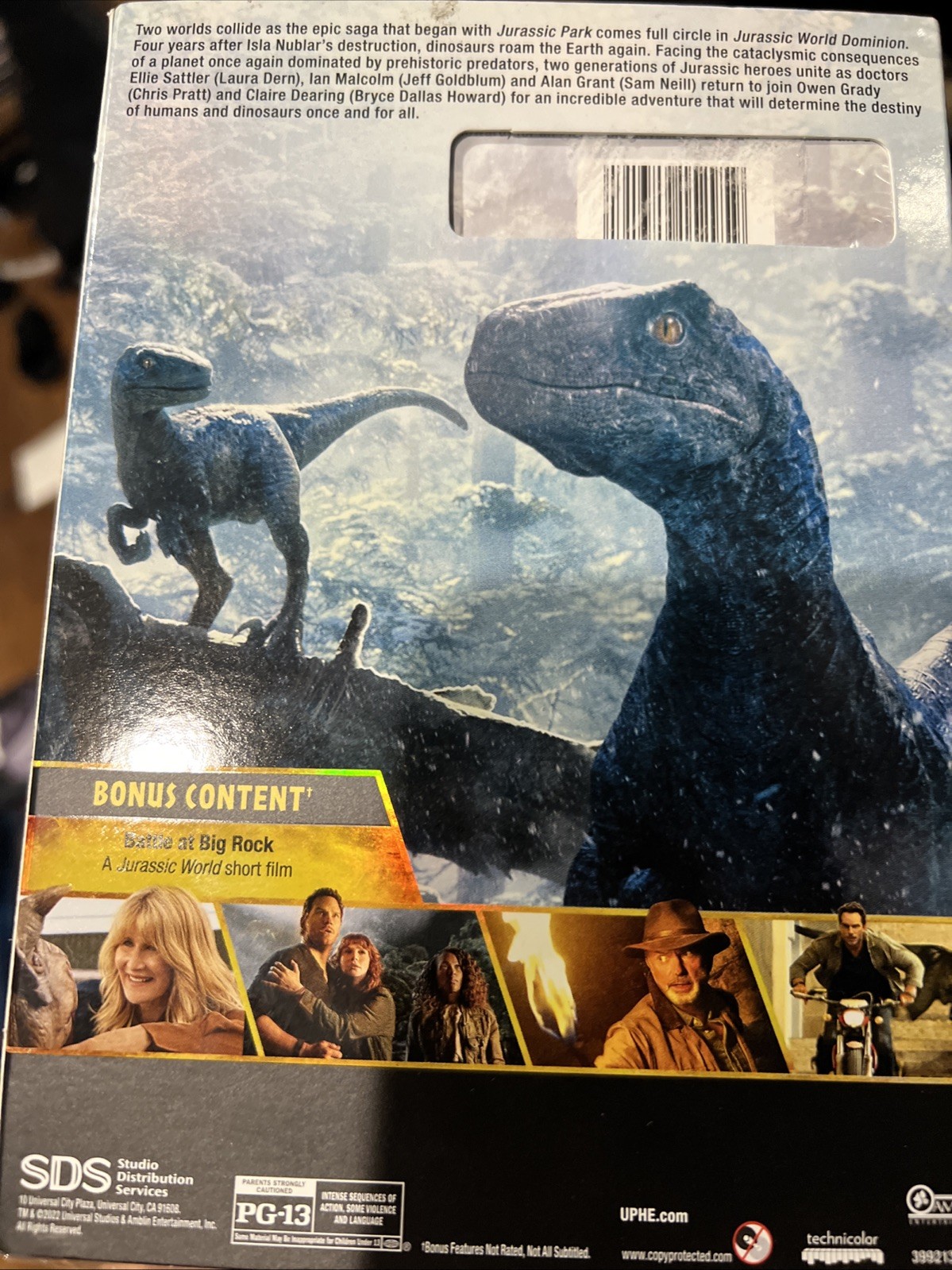 Jurassic World Dominion (DVD, 2022) Chris Pratt, Bryce Dallas Howard, Slipcover