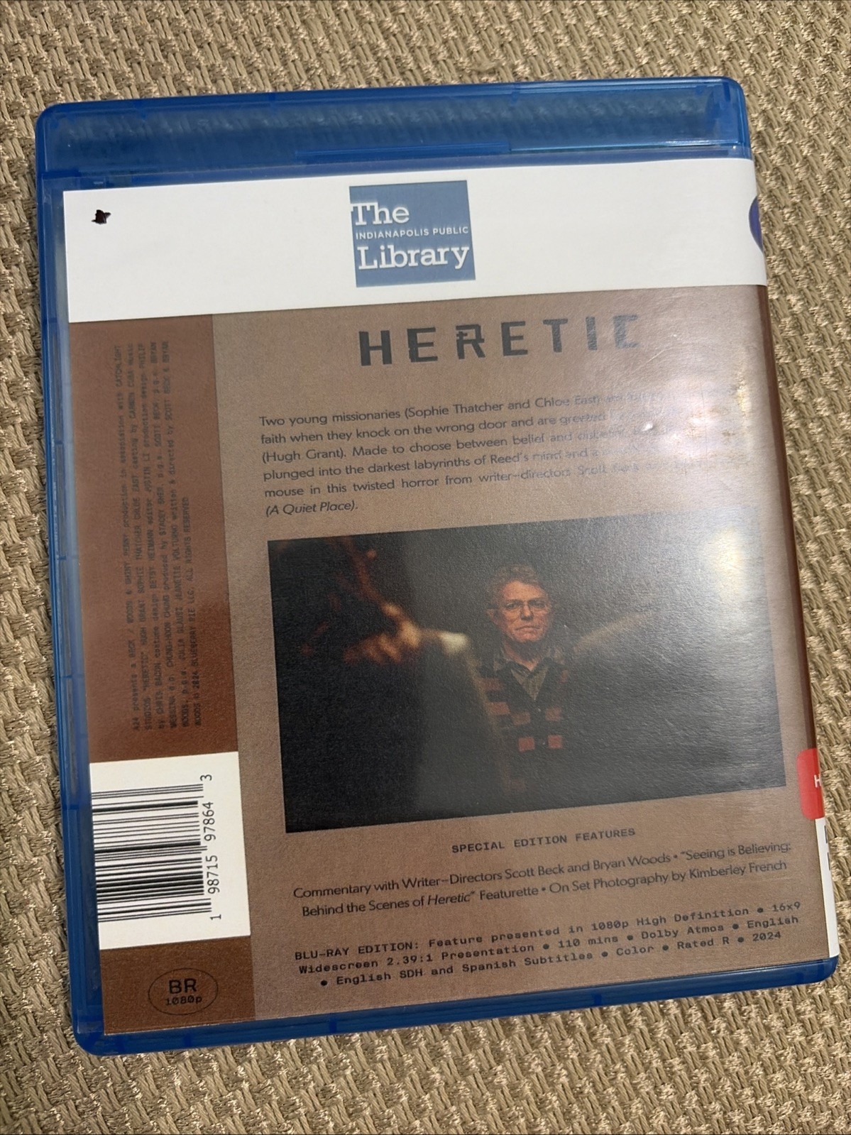 HERETIC BLU RAY 2024 PLAYS GREAT HUGH GRANT PSYCHOLOGICAL HORROR THRILLER