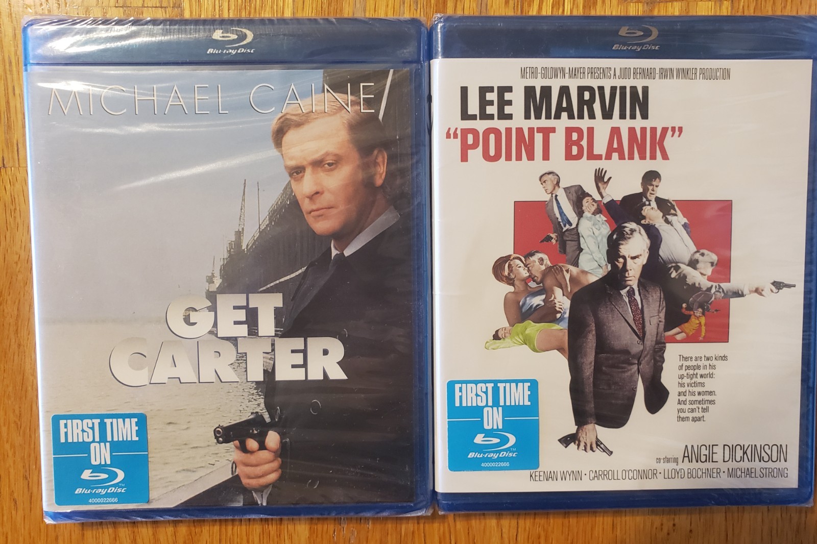 2 CRIME BLU-RAYS, Get Carter. Point Blank Michael Caine NEW & SEALED 2014