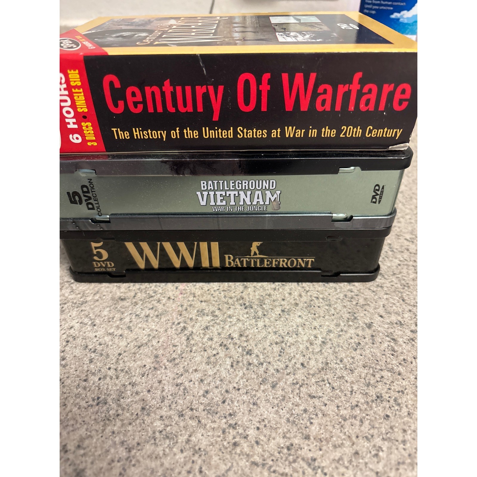 Lot (3)Military History DVD WWII Battlefront Vietnam War Century of Warfare Tins
