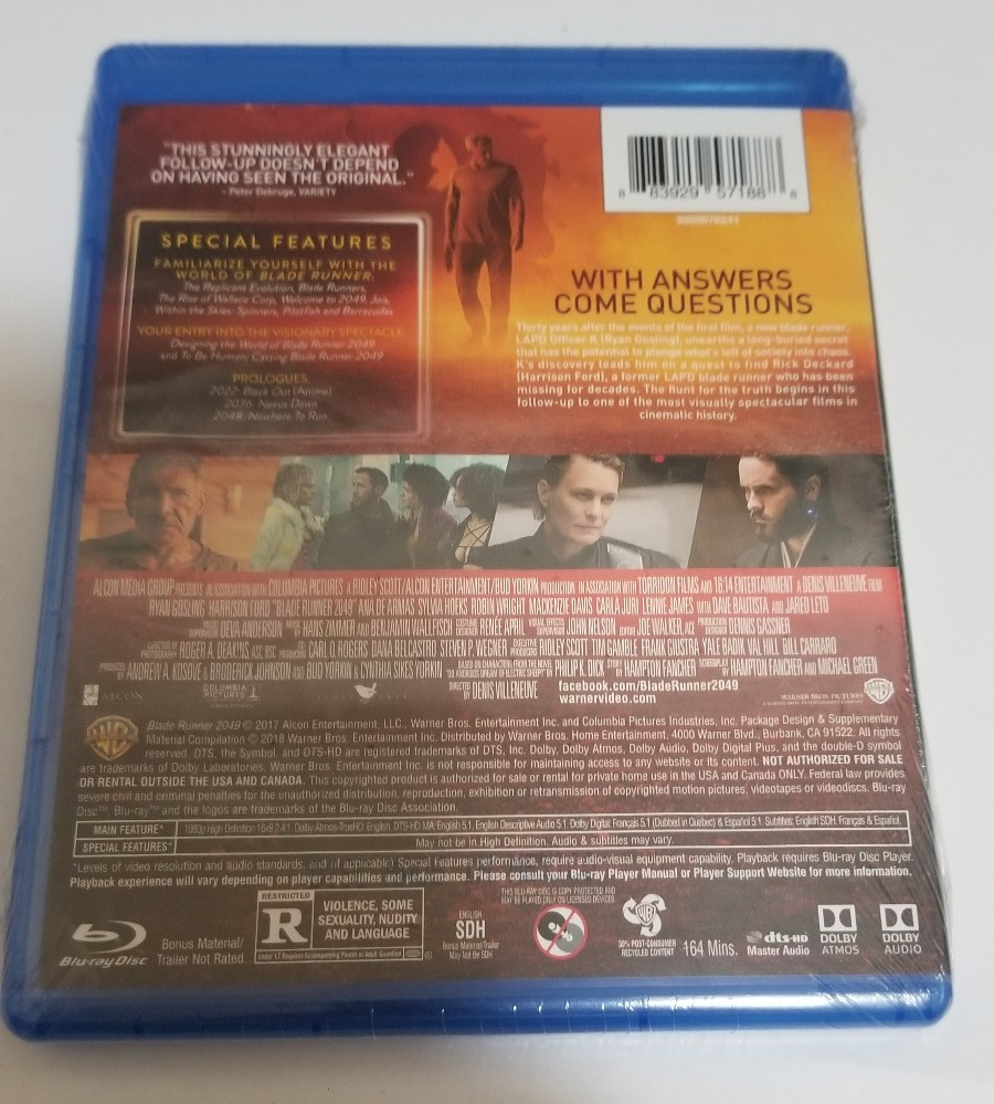 Blade Runner 2049 Blu-ray SEALED