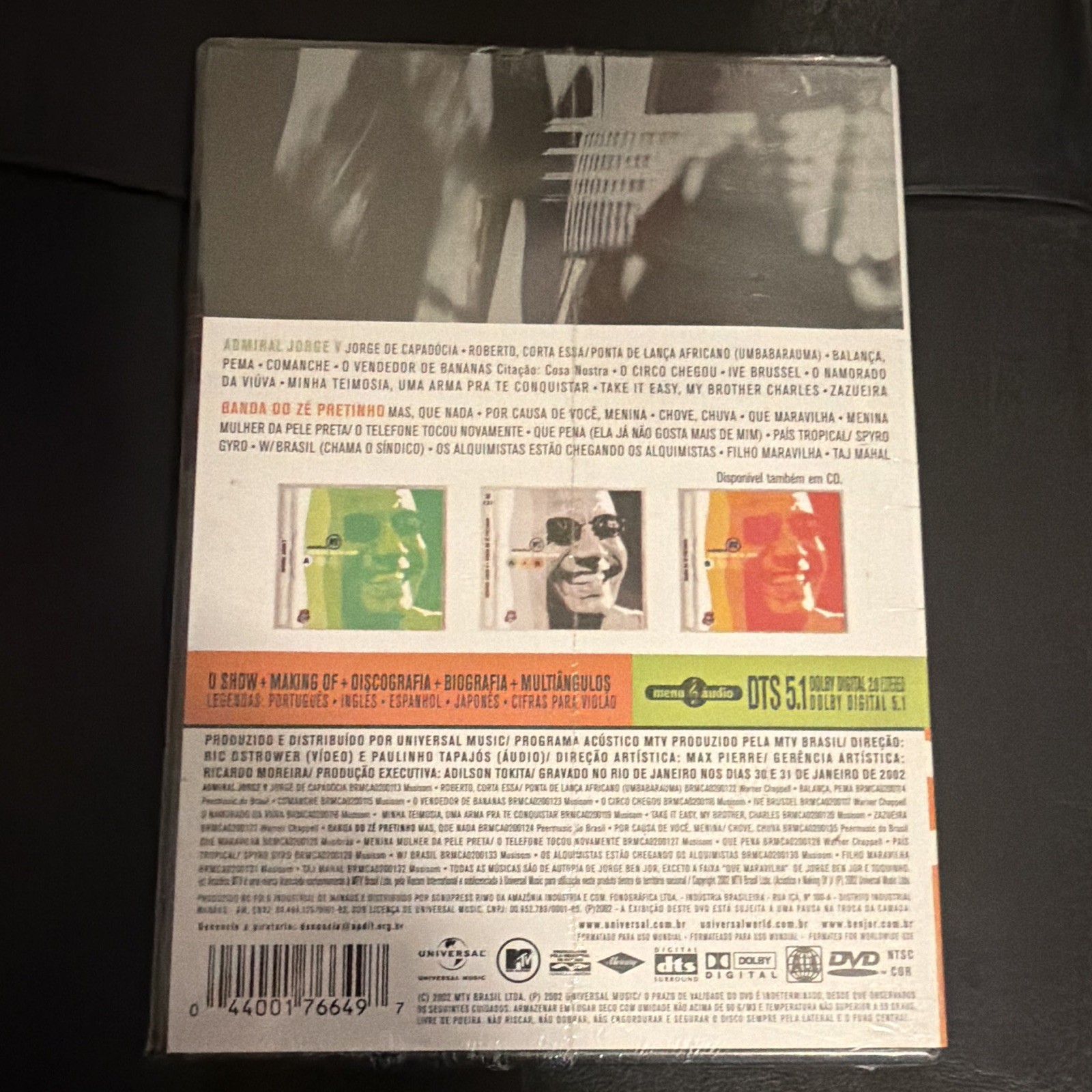 MTV Acústico: Jorge Ben Jor DVD 2002 Universal Music Concert Eng/Por Subs