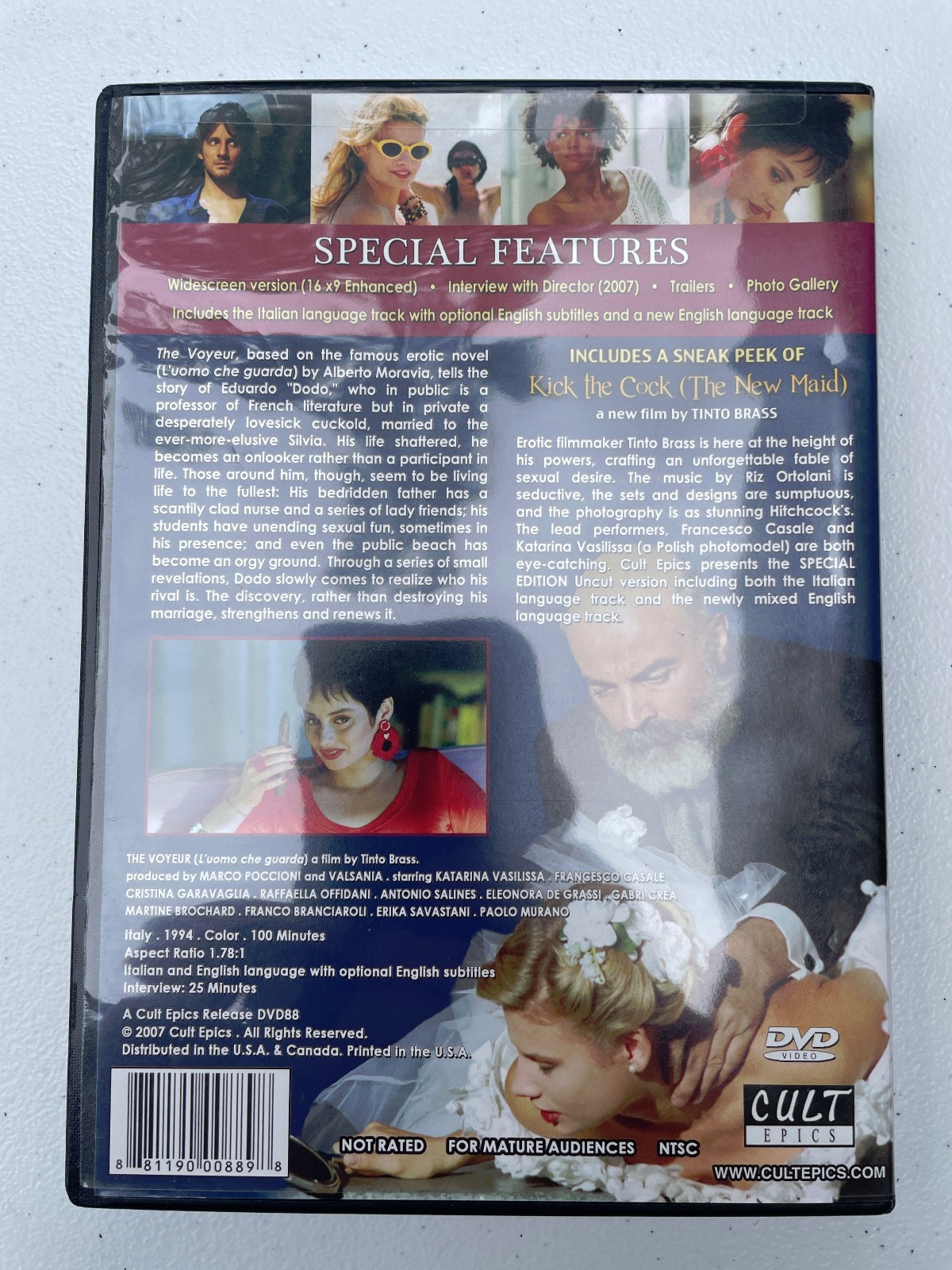 The Voyeur (DVD, 2010) TINTO BRASS, CULT EPICS NOT RATED