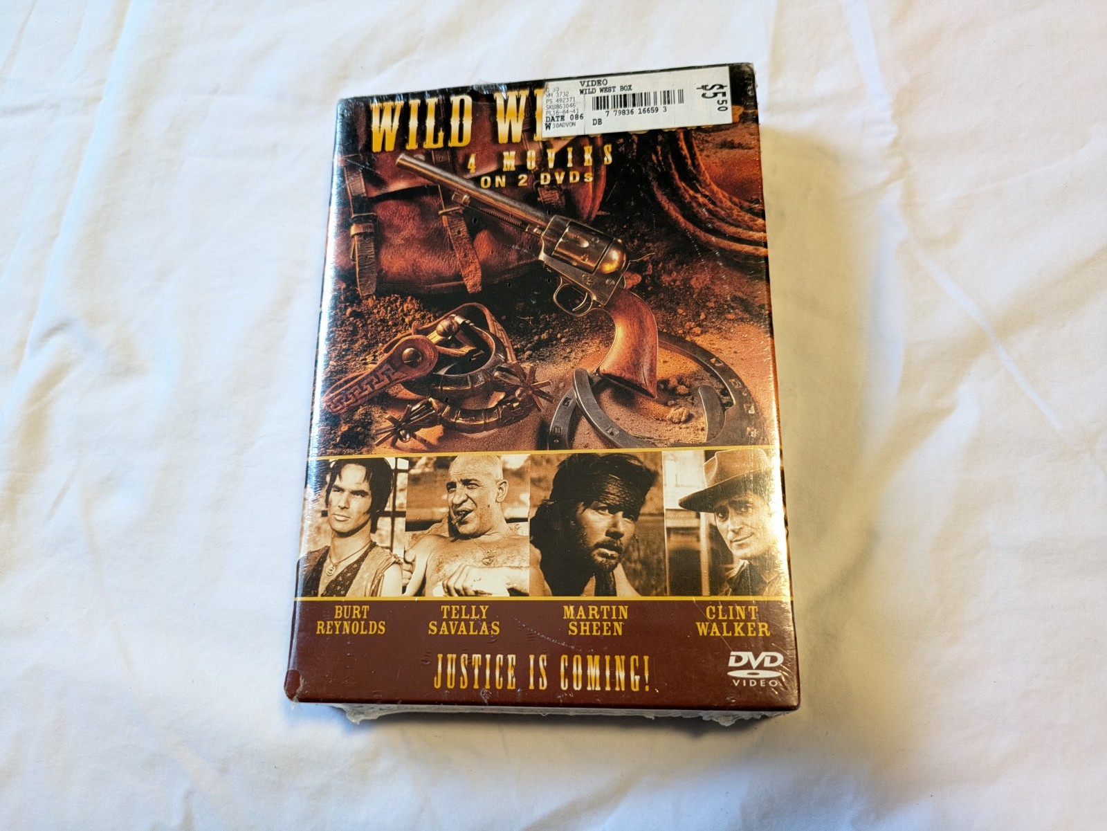 WILD WEST BOX 4 Movies DVD Clint Walker Burt Reynolds, Martin Sheen NEW Sealed