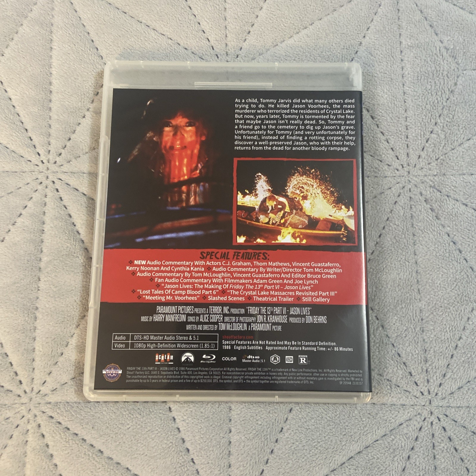 Friday the 13th Part VI Kill Or Be Killed – Blu-Ray DVD Jason