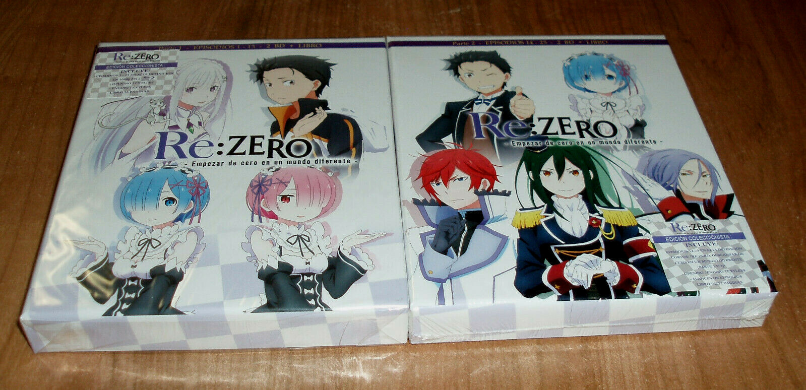 Re:Zero Collector’s Edition Part 1-2 New Sealed 4 Blu-Rays + 2 Books Anime