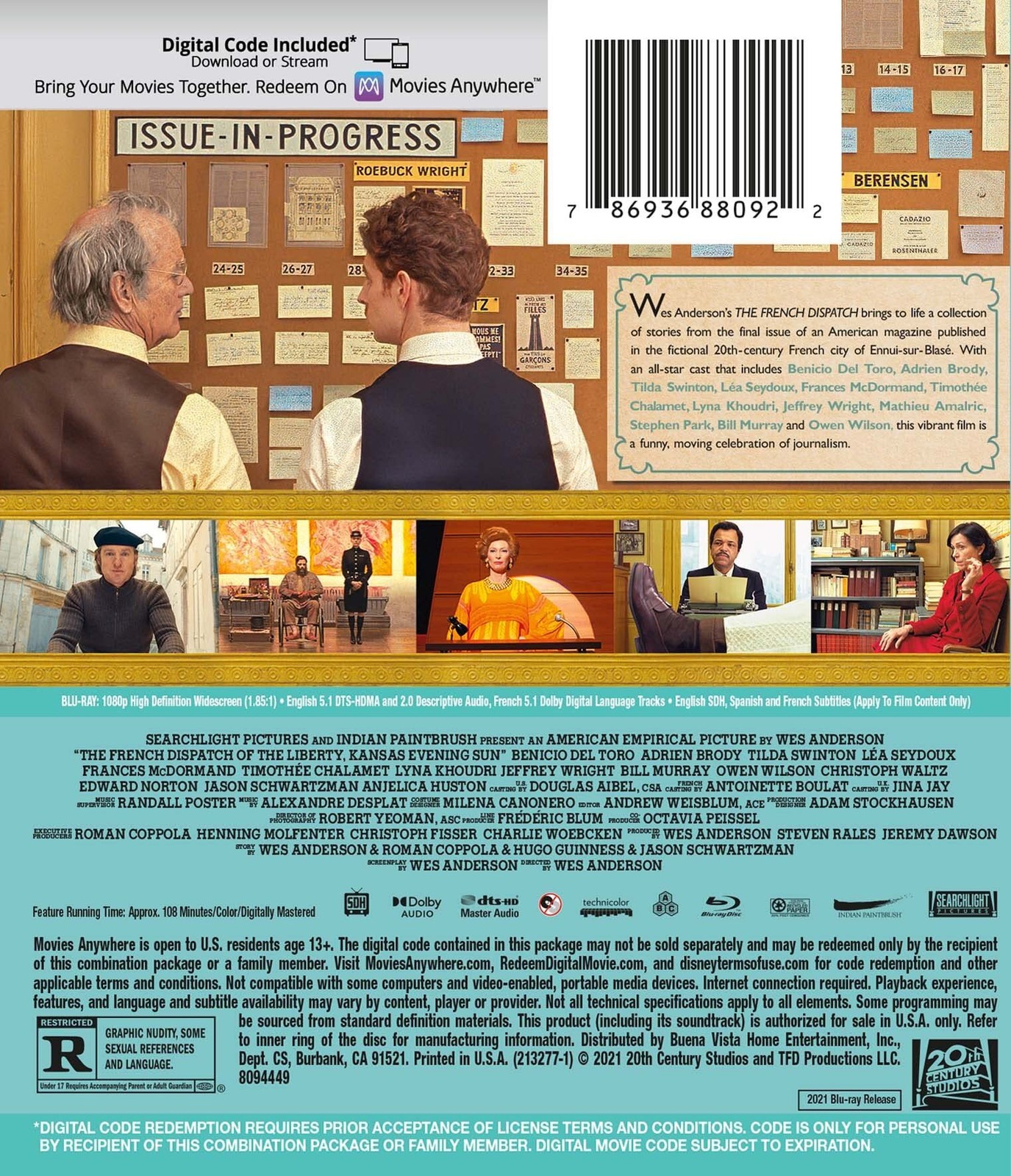 The French Dispatch (Blu-ray + Digital)