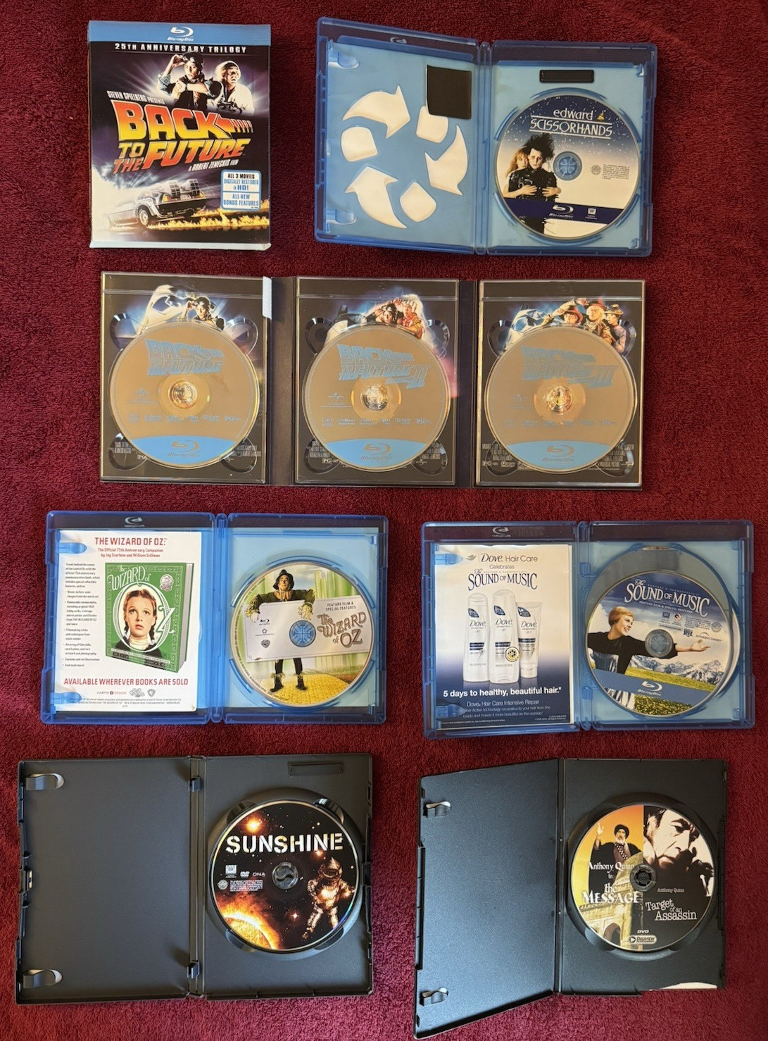 Lot of 6 Blu-Ray/DVDs Back to the Future 25th Anniv. Trilogy *Read Description*
