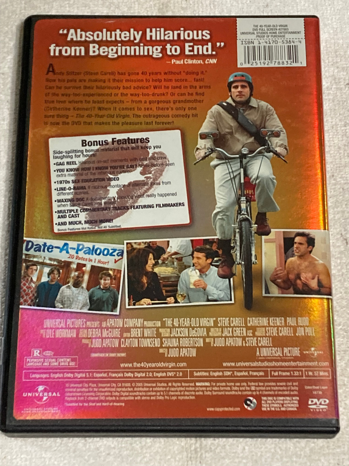 The 40 Year Old Virgin DVD 2005 Full Frame Edition 1.33:1 R