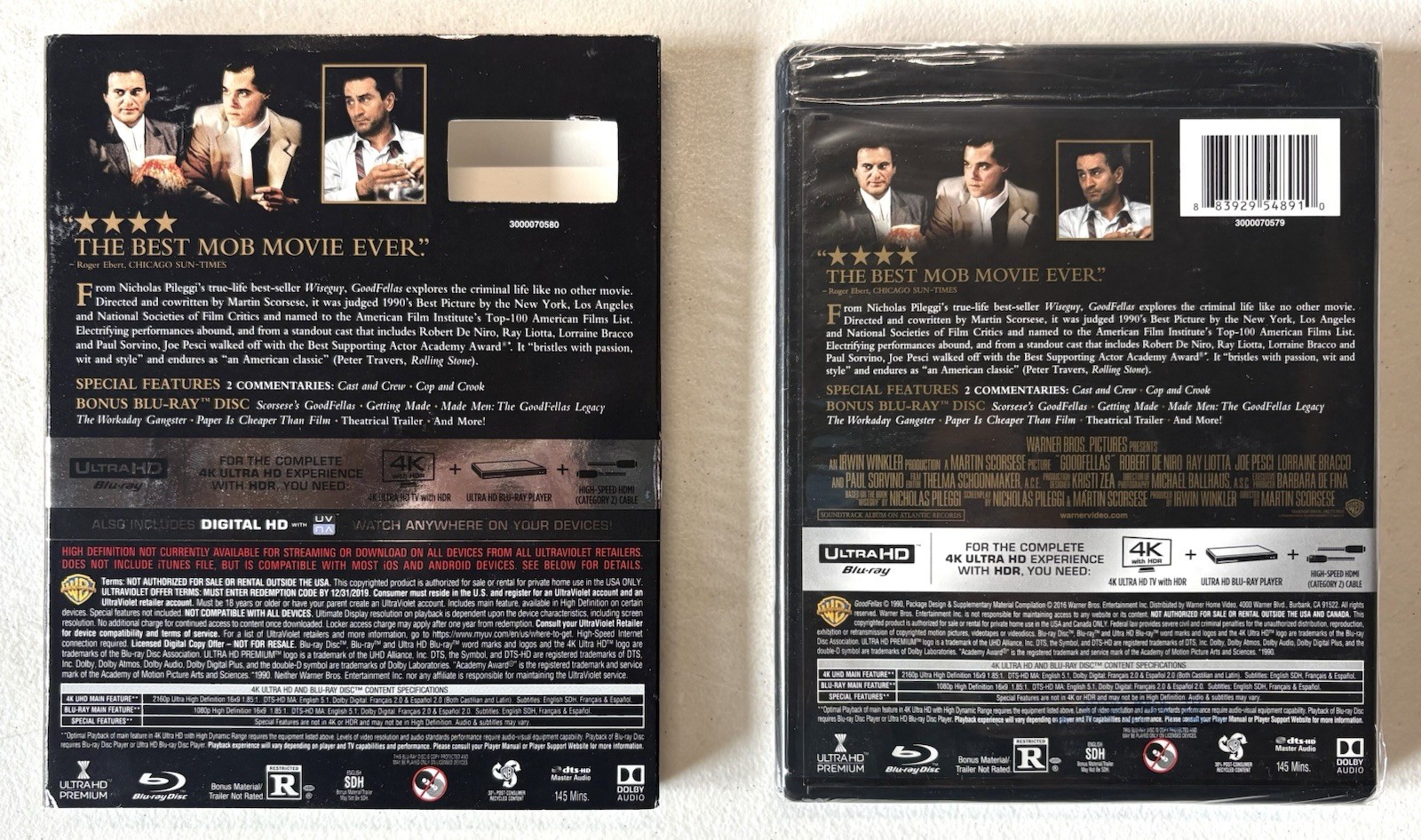 Goodfellas 4K UHD + Blu-ray w/ Slipcover (1990)